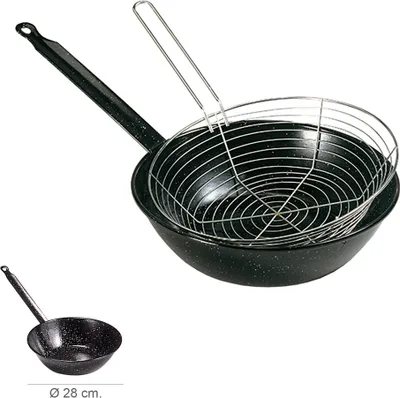 Immagine prodotto di Padella smaltata con manico Ø 28 cm. Con padella