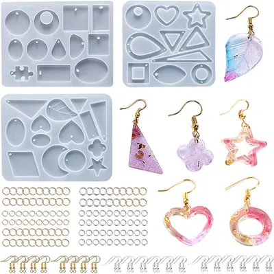 Produktbild von Epoxidharz Silikonform, Resin Kit für Anfänger, 143 Teile Resin Zubehör, Resin Schmuckherstellungsset, Resinform, Resin Gießform