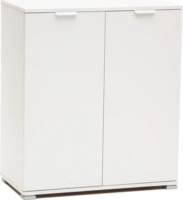 Immagine prodotto di Milani Home - armadietto 2 ante 75 x 38 x 85 cm, bianco, truciolare bilaminato, mobile contenitore bagno cucina soggiorno