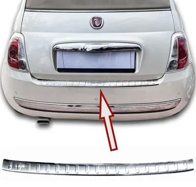 Produktbild von Ladekantenschutz Edelstahl MIT ABKANTUNG für Fiat 500 / 500C 2007-2015