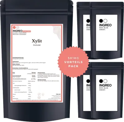 Produktbild von Xylit Granulat (<40 Mesh) – 5kg (5X1kg)