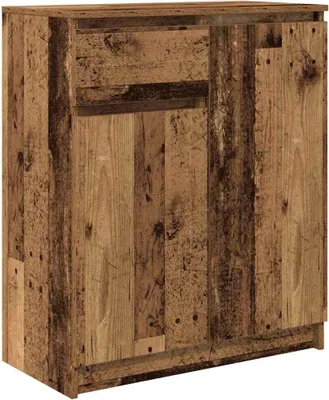 Zdjęcie produktu dla Komoda z szufladą Stare drewno 71x35x84 cm Drewno klejone