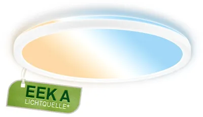 Productafbeelding van Plafondlamp, energie-efficiëntieklasse A, LED-paneel, dimbaar, met afstandsbediening, instelbare kleurtemperatuur (CCT), diameter 29,3 cm, wit