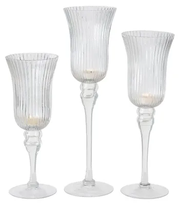 Produktbild von Windlicht Manou Glas lackiert transparent H 30-40 cm 3er Set
