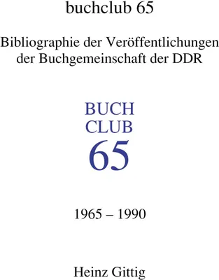 Produktbild von Buchclub 65. Bibliographie