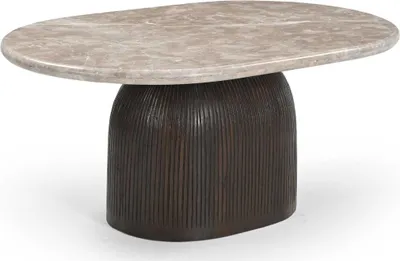 Produktbild von Couchtisch Noel Mangoholz Braun / Marmor Grau