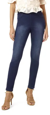 Obrázek produktu pro Dámské džínové legíny HUE s vysokým pasem, reverzibilní, barva: tmavě modrá