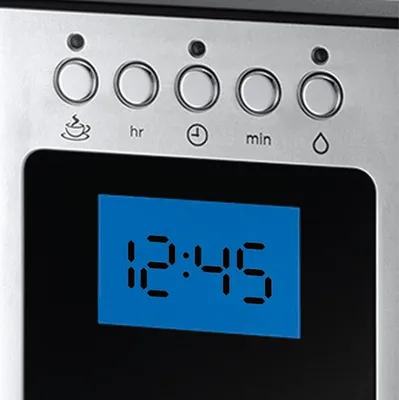 Produktbild von Russell Hobbs Elegance Tropfkaffeemaschine - Glasdesign, 1,25 L Fassungsvermögen, programmierbar, selbstreinigend, Silber und Schwarz - 23370-56