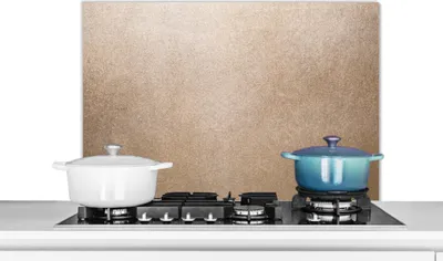 Obrázok produktu pre KitchenYeah® Kuchynský splashback - Kuchynský splashback - Ochrana steny sporáka a drezu - Medená štruktúra 90x60 - Alu-Dibond (alternatíva skleneného splashbacku) - Tepelne odolný - Splashback na sporák