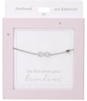 Immagine prodotto di Bracciale da donna in acciaio inossidabile con ciondolo a forma di cuore, color argento o color oro, regolabile da 15 a 20 cm - Infinito argento