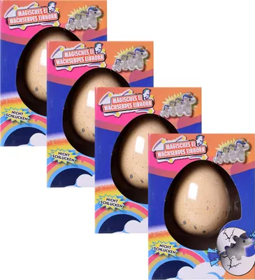 Produktbild von TE-Trend 4 Stück Magic Einhorn Unicorn Wunder Ei wächst und schlüpft im Wasser