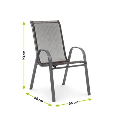 Obrázek produktu pro nabbi Zahradní židle Arkadia - grafit / šedohnědá