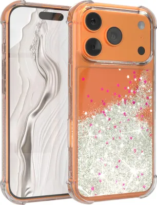 Produktbild von EAZY CASE - Glitzer Hülle kompatibel mit Apple iPhone 17 Pro Glitzer Schutzhülle, Soft Case, Backcover Transparent mit Motiv