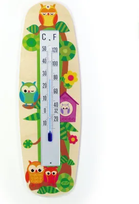 Produktbild von Holzdekoration Thermometer Eule BxLxH 80x15x255mm NEU