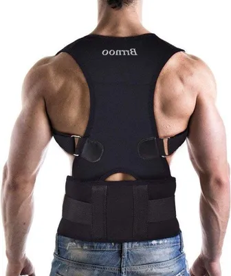 Obrázek produktu pro Ultratenký superelastický zádový bandáž XXL, obvod pasu 80–120 cm, černý.