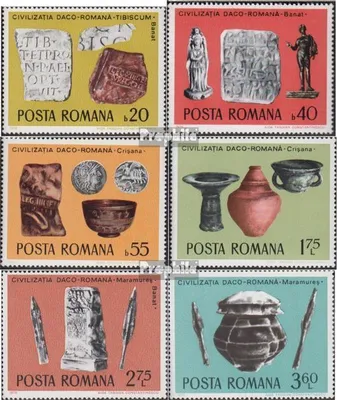 Produktbild von Briefmarken Rumänien 1976 Mi 3358-3363 (kompl.Ausg.) postfrisch Archäologische Funde