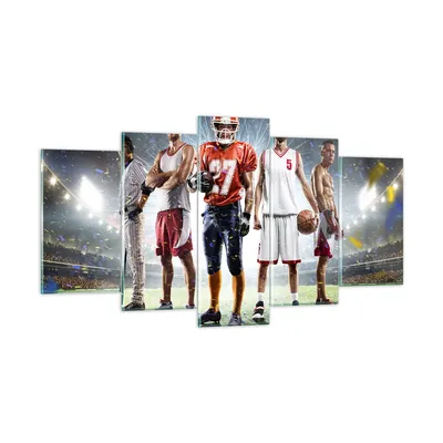 Produktbild von Bilder auf glas - Sport Sportler - 160x85cm - Glasbilder - Wandbilder - Kunstdruck - zum Aufhängen bereit - Wanddekoration aus Glas - Glas Bilder - Wandbild auf Glas - 5 Teile - GEA160x85-3873