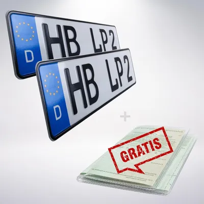 Produktbild von 2 Stück 42x11cm Kennzeichen Wunkschkennzeichen DIN- PKW LKW Autokennzeichen Nummernschild 420 x 110mm auch für Fahrradträger,Anhänger und LKW