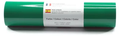 Produktbild von Kreativplotter Vinylfolie glänzend GRÜN 21x300 cm