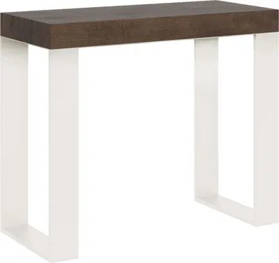 Produktbild von Ausziehbare Konsole 90x40/196 cm Tecno Small Walnussweißer Rahmen