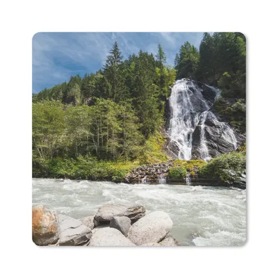 Produktbild von MuchoWow® Mauspad Mousepad Wasserfall am Großglockner in Österreich 20x20 cm - Mousepads - Maus Mat - Pad - Mausunterlage - Desk Mat - Bureauartikeln