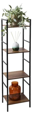 Immagine prodotto di Scaffale In Metallo E Legno Cm 29,45 X 23,5 X H 106,5 - 4 Ripiani