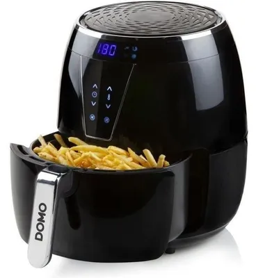 Zdjęcie produktu dla Domo DO532FR, Frytkownica na gorące powietrze, 4 l, 1,2 kg, 80 °C, 200 °C, Pojedyńczy
