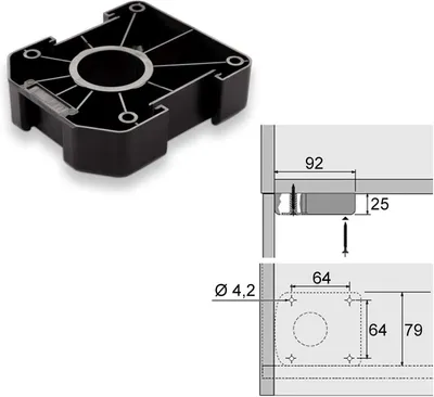 Produktbild von 20er Set SO-TECH® Möbelfuß Sockelfuß Stellfuß 160 mm verstellbar