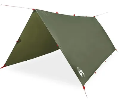 Image de vidaXL Tarp vert olive 366x306 cm Imperméable à l'eau