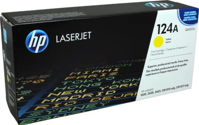 Produktbild von HP 124A Gelb Original LaserJet Tonerkartusche, 2000 Seiten, Gelb, 1 Stück(e)