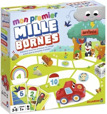 Image de Mon Premier Mille Bornes Jeu de Société, Dujardin, Jeu Coopératif, Dès 3 Ans