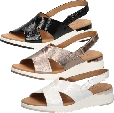 Produktbild von Caprice Damen Sandalen Sandaletten Leder 9-28702-28, Größe:41 EU, Farbe:Weiß