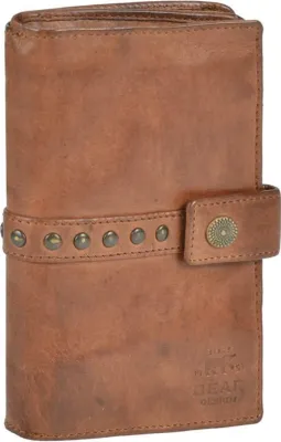 Produktbild von Bear Design Portemonnaie Damen Geldbörse Leder 10x15cm Geldbeutel Cow Lavato cognac CL15087-cognac