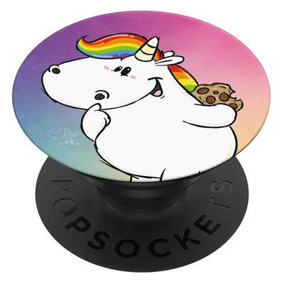 Produktbild von PopSockets | PopGrip | Ausziehbarer Sockel und Griff für Smartphones und Tablets | Fingerhalter Pummeleinhorn