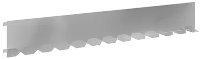 Obrázek produktu pro vidaXL Trávníková obruba, 10 ks, 102 x 15 x 4 cm, ocel, stříbrná
