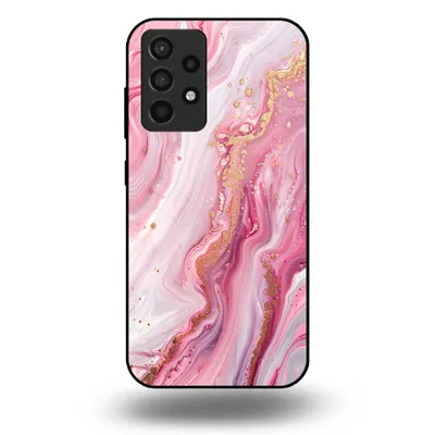 Produktbild von Smartphonica Handytasche passend für Samsung Galaxy A52 5G mit Marmordruck - TPU Rückseitenschutzhülle Marmordesign - Pink