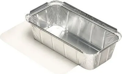 Produktbild von Papstar Schalen, Alu + Einlegdeckel, Pappe PE beschichtet eckig 1 l 21,4 cm x 11 cm x 5,4 cm, 10 x 10 Stück