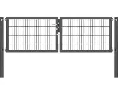 Zdjęcie produktu dla Alberts 663322 Bramka podwójna Flexo Plus z akcesoriami, antracyt, szerokość 250 cm, wysokość 80 cm
