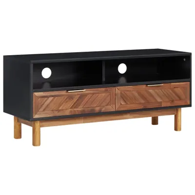 Obrázok produktu pre Maison Exclusive – TV skrinka 100 x 35 x 45 cm z masívneho akátového dreva a MDF