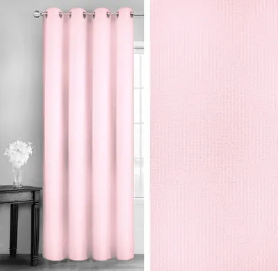 Obrázek produktu pro Zatemňovací závěs s očky Neprůhledný závěs 145x250cm Světle růžový
