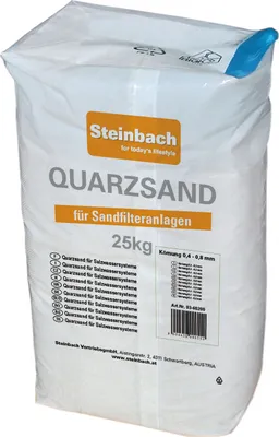 Produktbild von Steinbach 40020 Quarzfiltersand Körnung 0,4 - 0,8 Mm, 25Kg