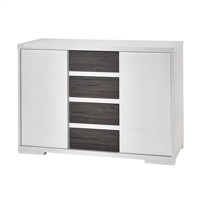 Produktbild von Schardt Wickelkommode mit Wickelaufsatz Maxx Fleetwood - Maße: 126 cm x 100 cm x 70 cm - Farbe: Weiß/Braun, 05 863 32 02
