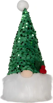 Produktbild von Clayre & Eef Weihnachtsdekoration mit LED-Beleuchtung Zwerg 10x10x25 cm Grün Synthetisch