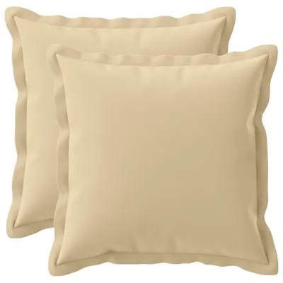 Image de vidaXL, 2 housses de coussin, HOUTEN, beige, 35 x 35 cm, polyester