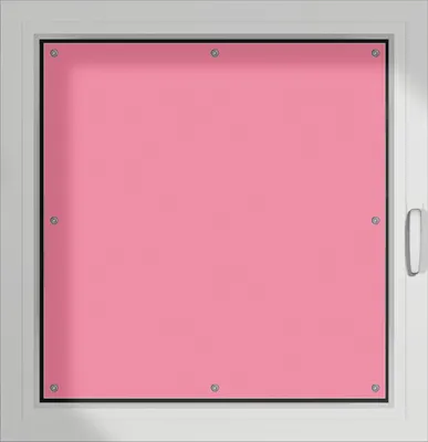Produktbild von Wallario Lichtschutzbild, Dekorativer Sichtschutz Sonnenschutz 96 x 93 cm mit Motiv: Pastellrot - Verdunklung ohne Bohren