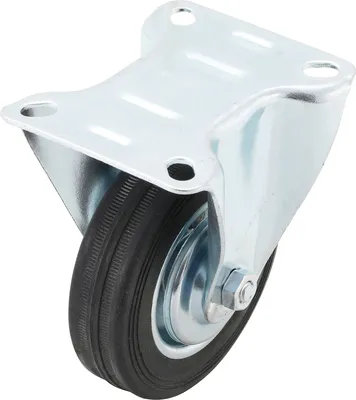 Image de KRAFTMANN 80951 Roulette fixe 100 mm, avec socle à visser
