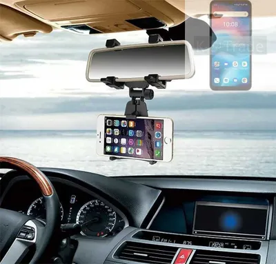 Produktbild von K-S-Trade Smartphone Halterung kompatibel mit UMIDIGI G1 Rückspiegel Halterung schwarz Auto Halterung KFZ Halter