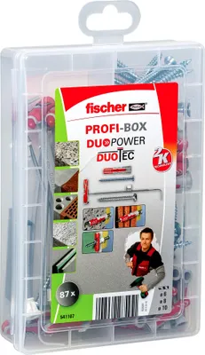 Produktbild von Fischer 87-tlg. Dübel- und Schrauben-Set PROFI-BOX DUOPOWER/DUOTEC
