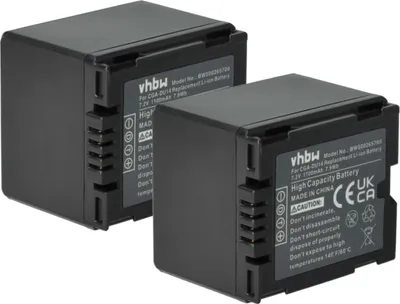Produktbild von vhbw 2x Akku kompatibel mit Panasonic PV-GS70, VDR-D250, VDR-D220, VDR-D310, VDR-D300, VDR-D100, VDR-D160, VDR-D150 Kamera (1100 mAh, 7,2 V, Li-Ion)