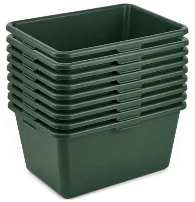 Produktbild von Wildwanne 90 Liter 9er Set XXL Futterwanne Grün Lebensmittelecht Robust